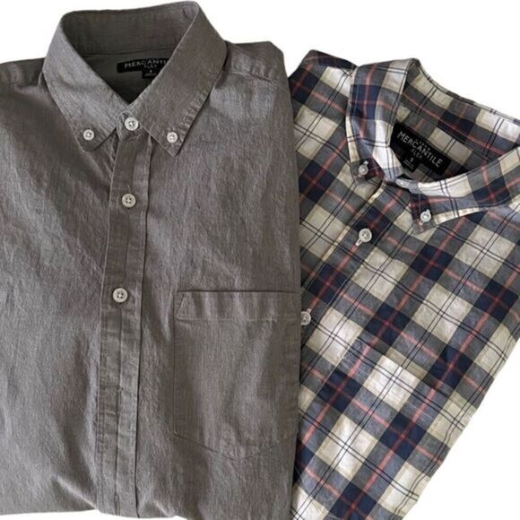 J. Crew Mercantile Flex Bundle of 2 Long Sleeve Button Down Shirts Men’s Size S - Picture 11 of 11